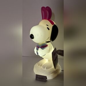 Easter Blow Mold Snoopy Bunny Tabletop Battery Operated Light Up LED